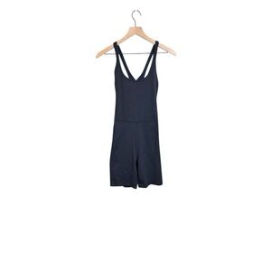 Aritzia TnAction Surge Romper Size Medium Black One‎ Piece Shorts Comfort Tight